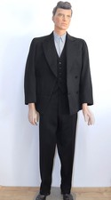 French 1940s 3-Piece Black