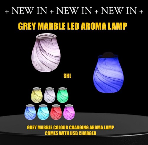 Grey marble aroma lamp - marble,