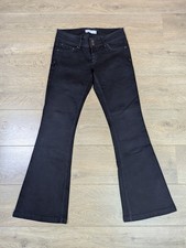 Vintage Y2K Moto Topshop Flared Bootcut Jeans W28 L30 Black VGC
