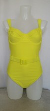 BNWT Womens Figleaves Rene Underwired Tummy Control Swimsuit Lime Size UK32E