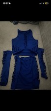 Blue Rave Cut Out Crop Top