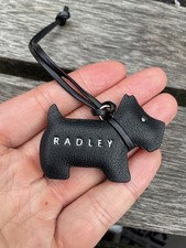 Radley Leather Handbag Hanging Fob Charm Keyring 