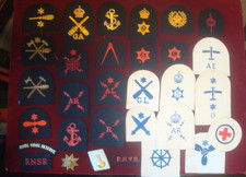 ROYAL NAVY CLOTH TRADE BADGES FROM VARIOUS PERIODS