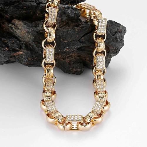Men 9ct gold gypsy link - 9ct,