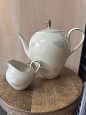 Beautiful Seltmann Weiden Bavaria Teapot And Milk Jug Leaf Design