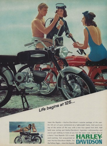 1967 harley davidson rapido - harley, ad