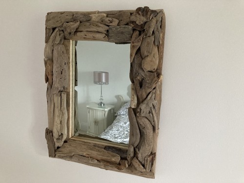 44cm driftwood wall mirror - 44cm,