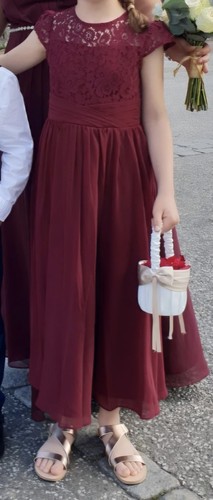 Girl burgundy flower - burgundy,