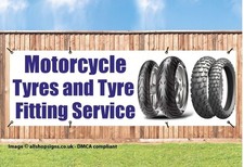 MOTORCYCLE TYRE FITTING BANNER
