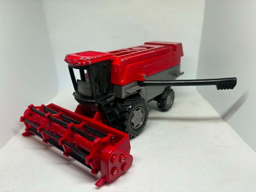 Red grey combine harvester - red, &