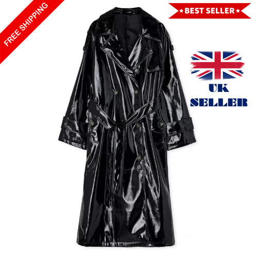 Women trench coat pvc vinyl - women's,