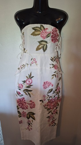Linen embroidery bardot woven - linen,
