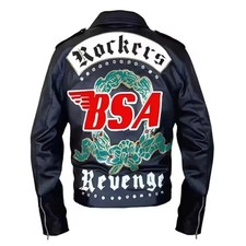 George Michael Faith Jacket, BSA Faith Rockers Revenge Black Real Leather Jacket