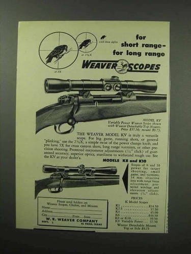 1951 weaver scope - weaver, kv