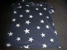 F & F Tesco Women’s Blue & White Star Pyjama Top UK Size 8- 10 NEW