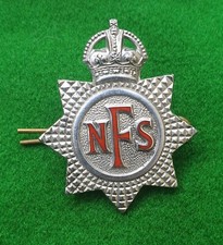 Original WW2 National Fire Service NFS cap badge
