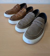 2 X Pairs Base London Shoes UK 7 Eu 41 Flynn Slip On Tan And Sand Mens 