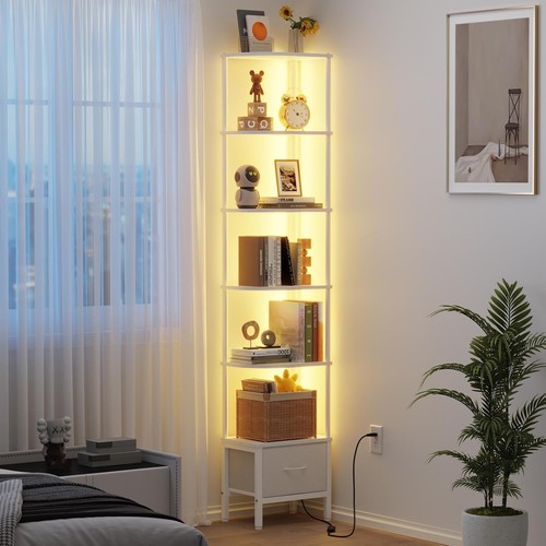 Corner shelf with - with, led