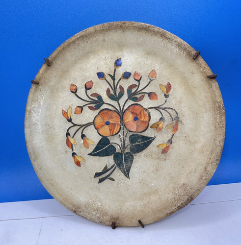 Mosaic stone plate inset - plate, glass