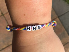 NHS Stay Safe Rainbow Friendship Wristband Charity Donation - Adjustable