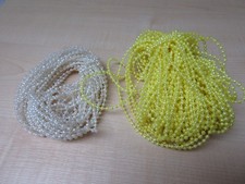 Pearl Bead Trim - 3mm Cream and Yellow Beaded Embellishment Dressmaking Craft
