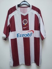 Nike Sparta Prague 2005/6 7 Away Large Football Shirt Burgundy White Striped