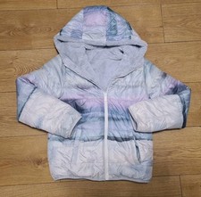 11-12 Years Girls Coat Abercrombie Reversible Fleece Blue (65)