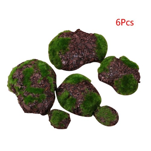 6pcs artificial moss rock - 6pcs,