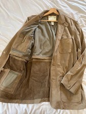 Orvis Men's Bandera Suede Leather Zambezi Safari Blazer Jacket Size 42L