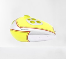 TRIUMPH TIGER T80 YELLOW PAINTED CHROMED PETROL TANK/compatible for