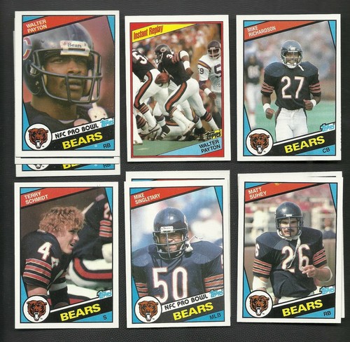1984 topps football singles - topps,
