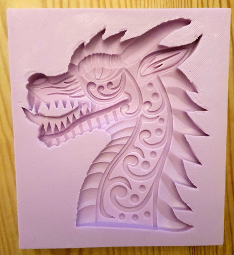 Large dragon mould for resin - large,