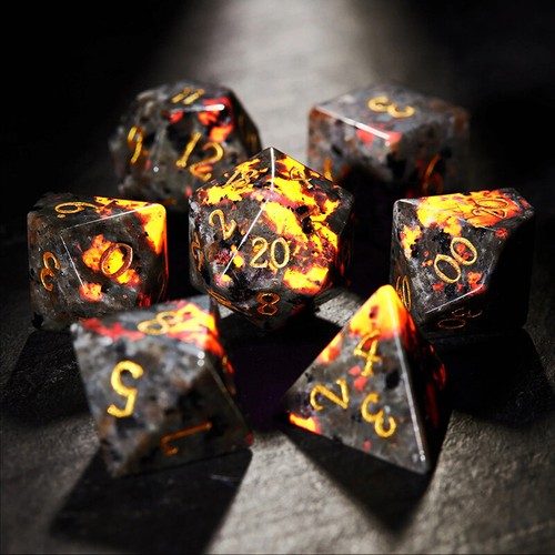 Polyhedral dice set dnd - dice, frame