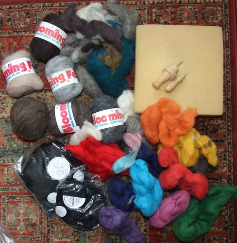 Felting wool bundle - wool, +