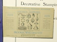 Brookes Ward Co Decorative Stampings Illustrated Trade Catalogue #2
