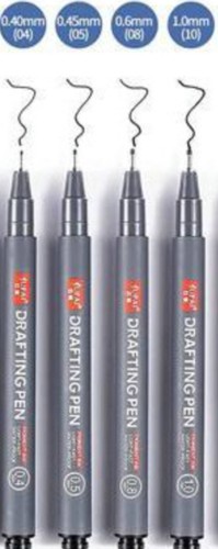 Black fineliners pens - pens, fine