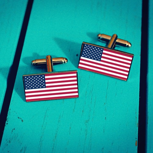 United states flag cufflinks - flag,