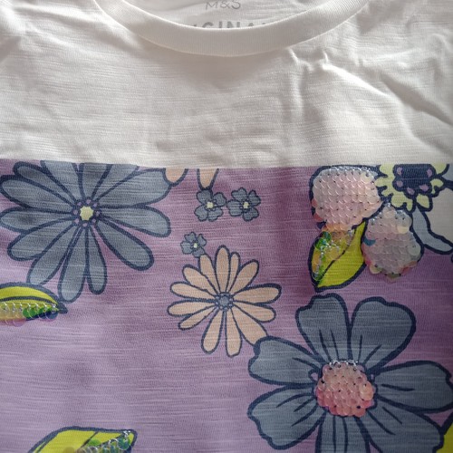 Girls glittter top - s,