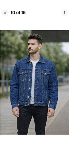 Mens denim jacket - denim, cotton