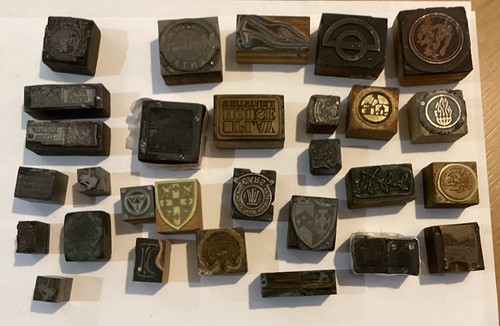 Vintage metal wood printing - vintage, on