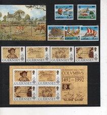 Guernsey Stamps 1992 years commemoratives collection MNH 3 M S + 4 sets