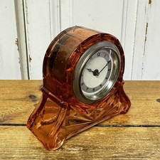 Vintage Glass Mantel Clock Select Untested As Found