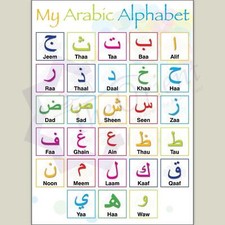 My Arabic Alphabet Poster A3 Learning Teaching Arabic Language Kids Folded