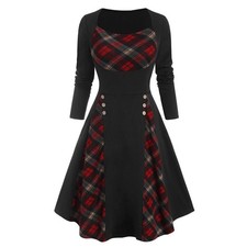 Womens Plaid Tartan Skater