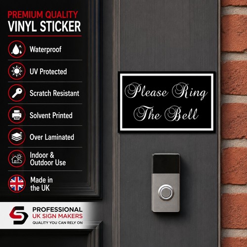 Please ring bell - ring, sticker