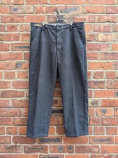 M&S Blue Harbour Trousers Mens W38 L29 Grey Luxury Italian Moleskin Emmetex