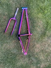 Oil slick bmx frame and forks 