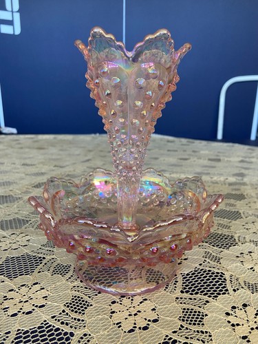 Fenton glass pink iridescent - fenton,