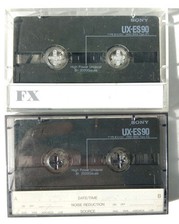 2 X Rare SONY UX-ES 90 Cassettes IEC Il/High Position (CrO2) Chrome USED
