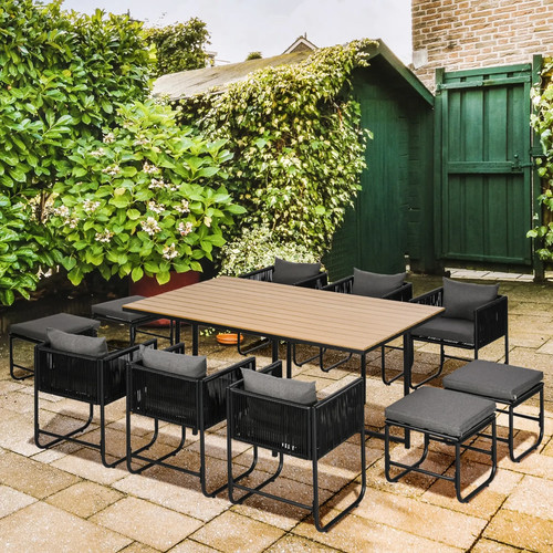 Rattan dining set table - dining,
